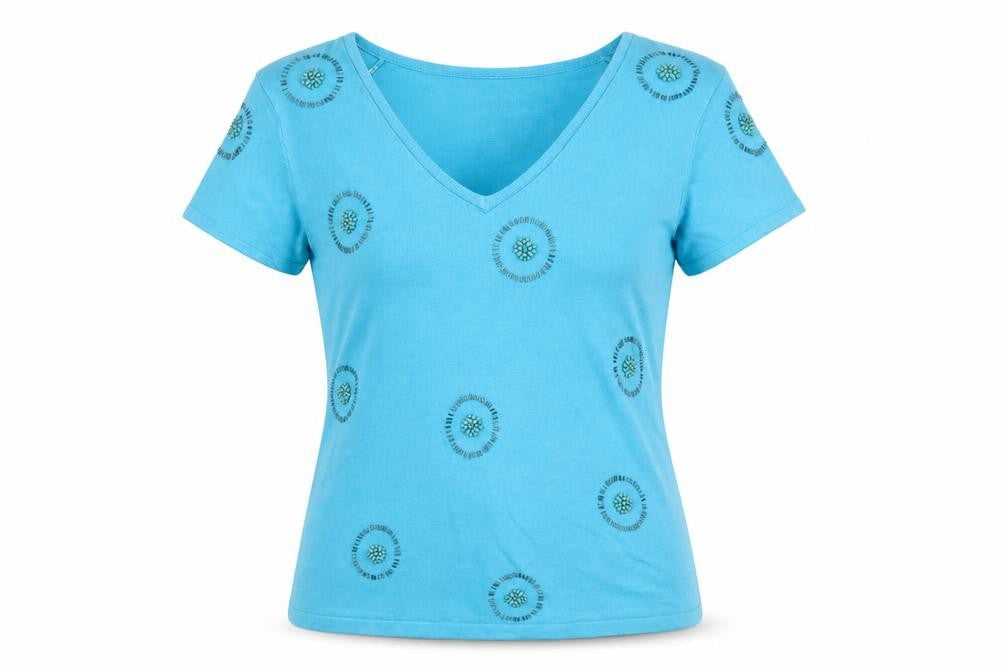 Womens UK Size 12 Kaliko Blue Pullover Jumper