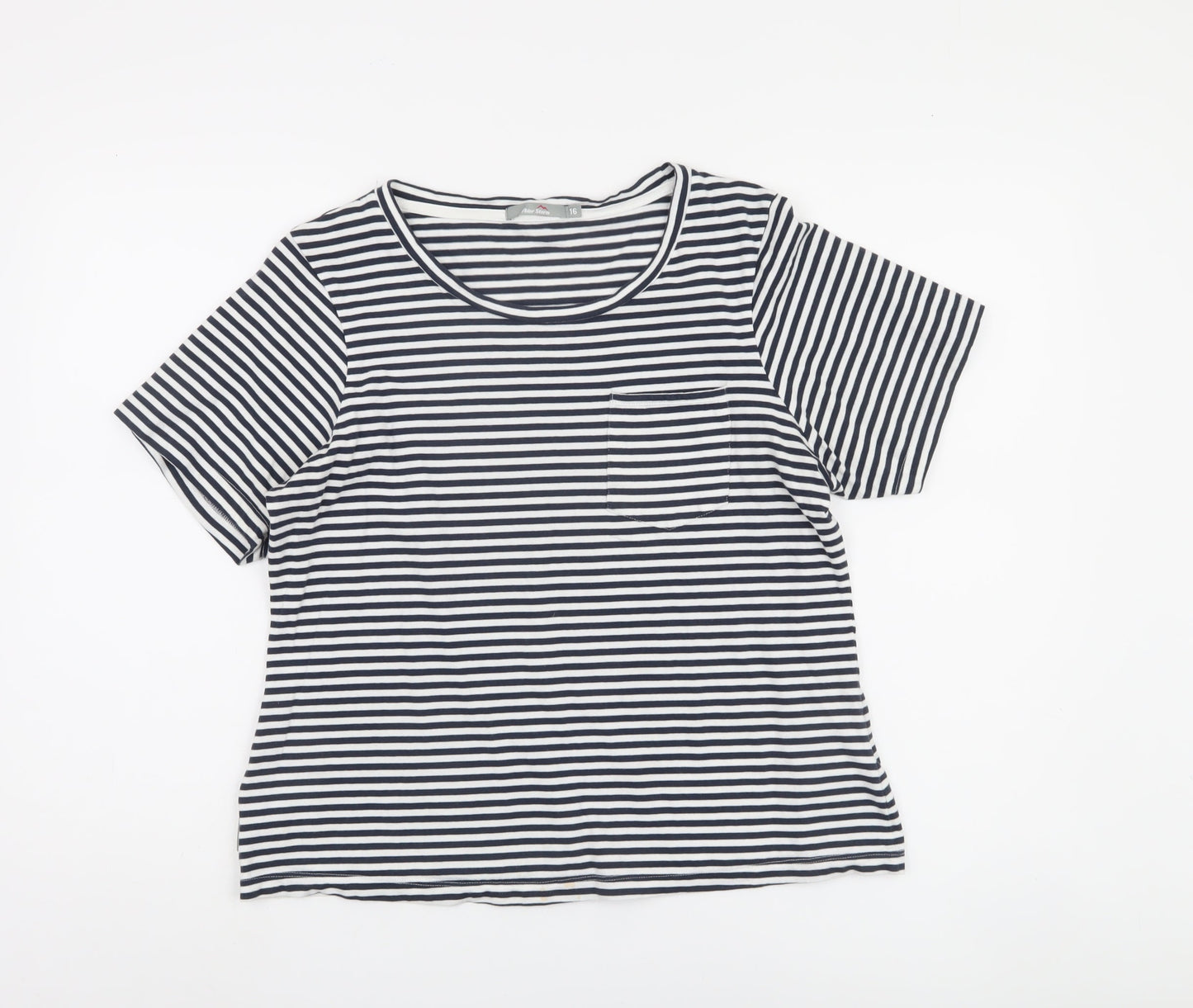 Peter Storm Women's Blue Stripe T-Shirt Size 16