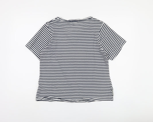 Peter Storm Women's Blue Stripe T-Shirt Size 16