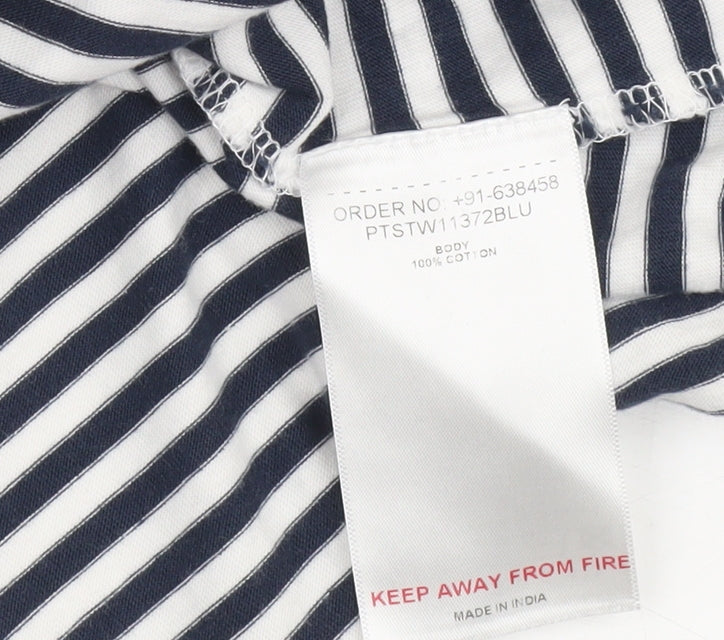 Peter Storm Women's Blue Stripe T-Shirt Size 16