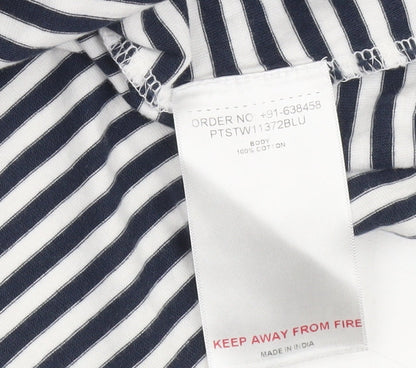 Peter Storm Women's Blue Stripe T-Shirt Size 16