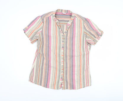 Cotton Traders Women’s Multicoloured Striped Blouse Size 14