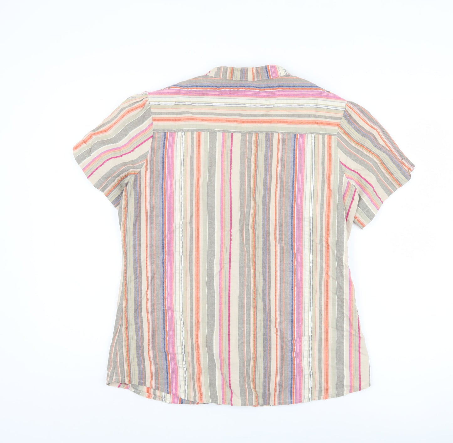 Cotton Traders Women’s Multicoloured Striped Blouse Size 14