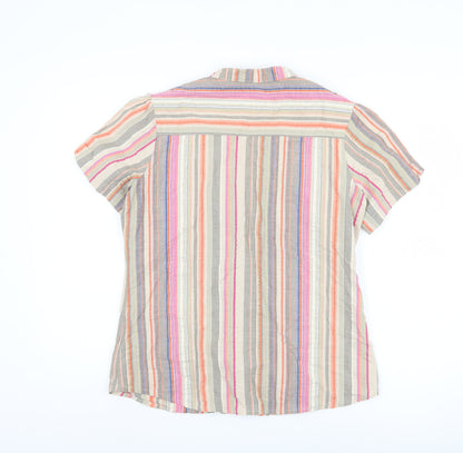Cotton Traders Women’s Multicoloured Striped Blouse Size 14