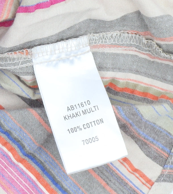Cotton Traders Women’s Multicoloured Striped Blouse Size 14