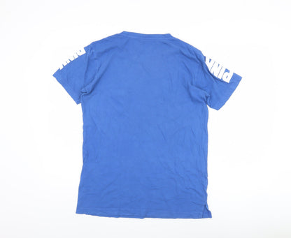 Womens UK Size XS Victoria's Secret Blue Basic T-Shirt