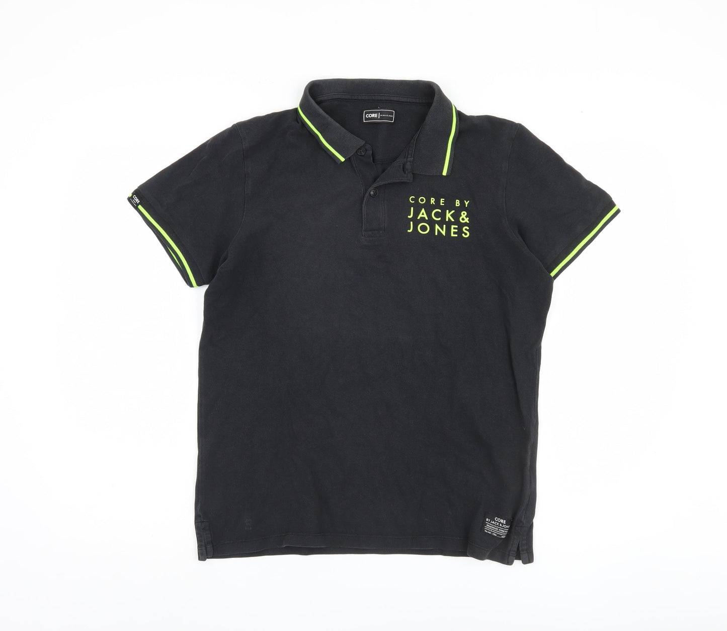 Core by Jack & Jones Men's Black Polo Shirt L