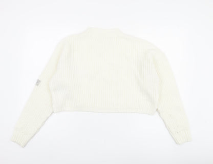 Womens UK Size XS Urban Outfitters White Pullover Jumper