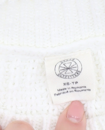 Womens UK Size XS Urban Outfitters White Pullover Jumper
