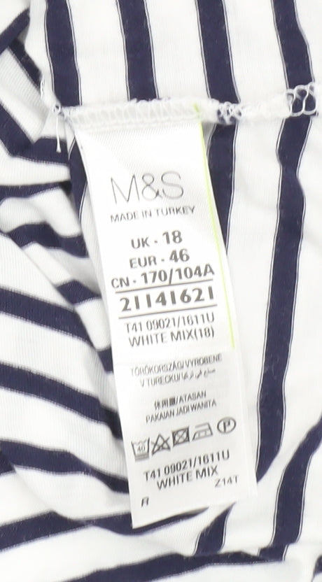 Womens UK Size 18 Marks and Spencer Multicoloured Basic Blouse