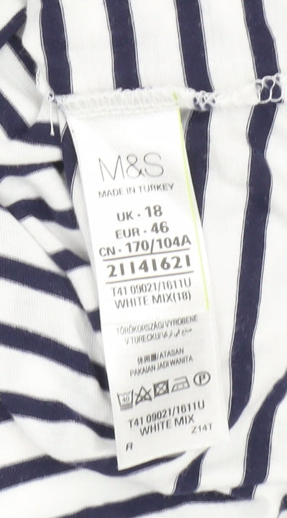 Womens UK Size 18 Marks and Spencer Multicoloured Basic Blouse