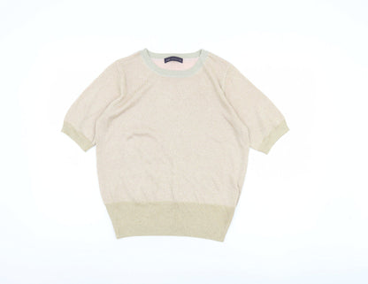 Womens UK Size M Marks and Spencer Beige Pullover Jumper