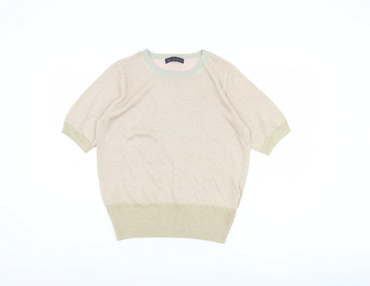 Womens UK Size M Marks and Spencer Beige Pullover Jumper