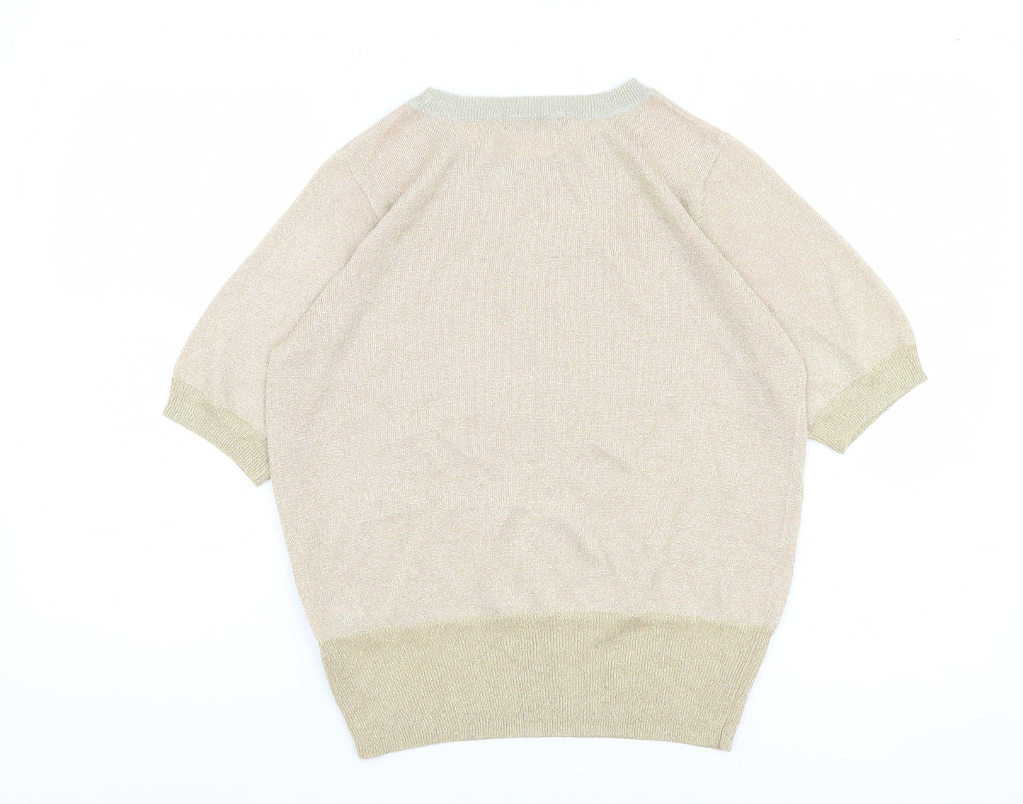 Womens UK Size M Marks and Spencer Beige Pullover Jumper