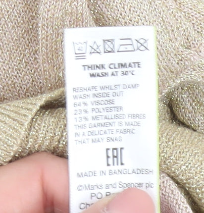 Womens UK Size M Marks and Spencer Beige Pullover Jumper