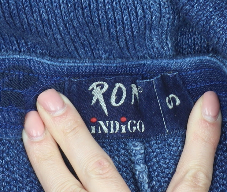 RON Indigo Blue Midi Knitted Skirt - Size S
