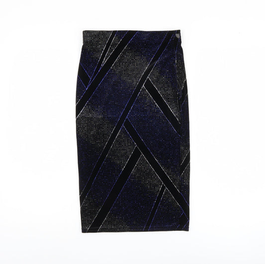 Jane Norman Women's Black Geometric Pencil Skirt, Size 8