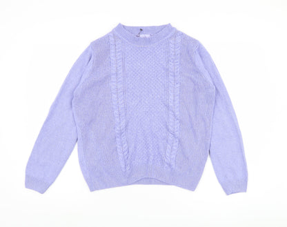 Honor Millburn Women's Purple Cable-Knit Jumper L