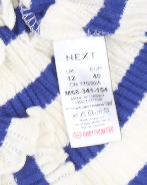 Womens UK Size 12 NEXT Blue Basic Blouse