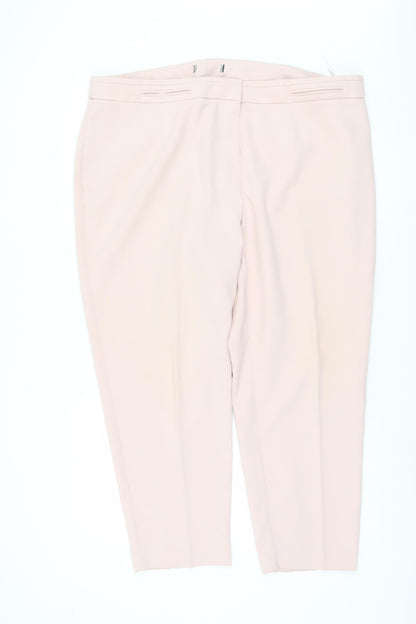 Womens UK Size 20 Marks and Spencer Regular Fit  Pink Trousers