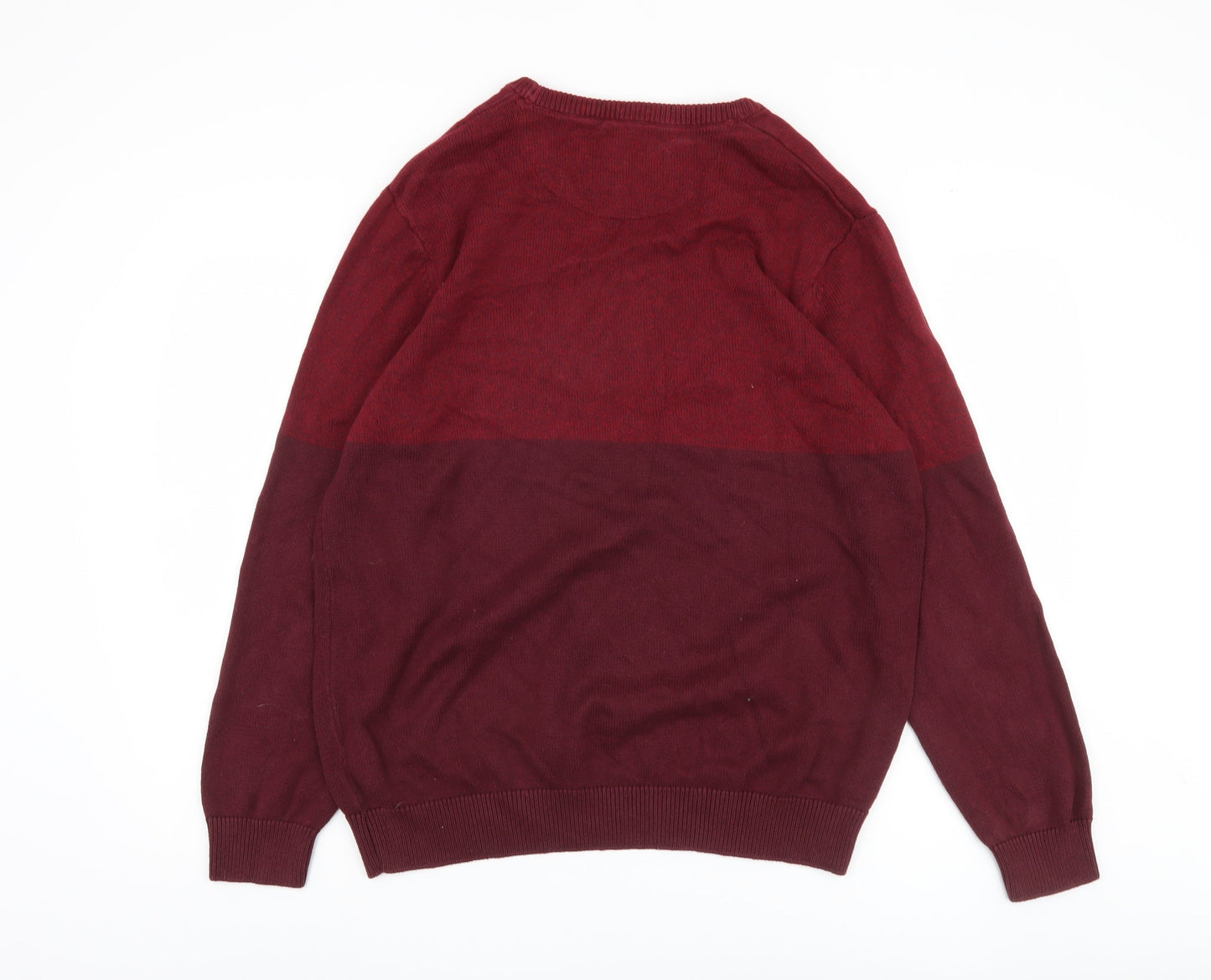 Maine Men's Red Cotton Pullover Jumper, Size L