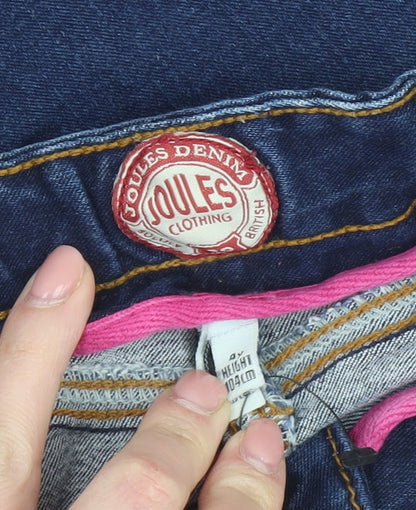 Joules Girls Blue Denim Mini Skirt - Size 4 Years