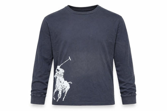 Polo Ralph Lauren Boys Blue Long Sleeve Shirt, Size M, Cotton