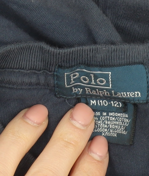 Polo Ralph Lauren Boys Blue Long Sleeve Shirt, Size M, Cotton