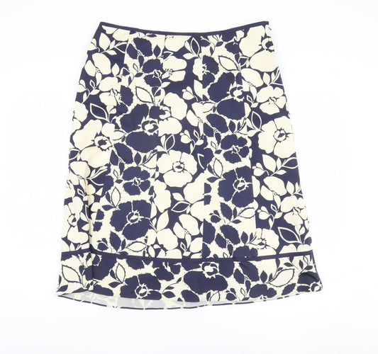 Marks and Spencer Women's A-Line Silk Skirt, Size 14