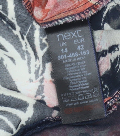 Womens UK Size 14 NEXT Multicoloured Tunic Blouse