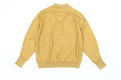 Womens UK Size M Marks and Spencer Gold Pullover Jumper