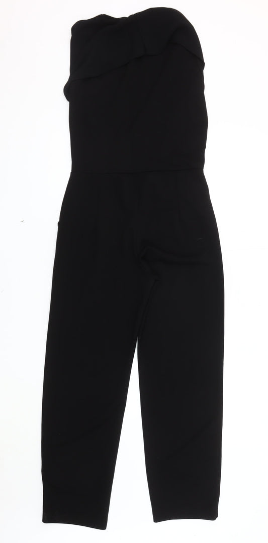 PrettyLittleThing Women's Black Jumpsuit Size 10 Party Wear