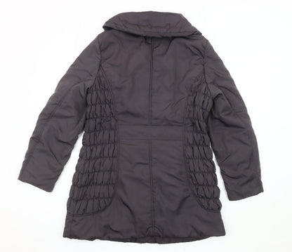 Womens UK Size 12 BM Grey Duffle Coat