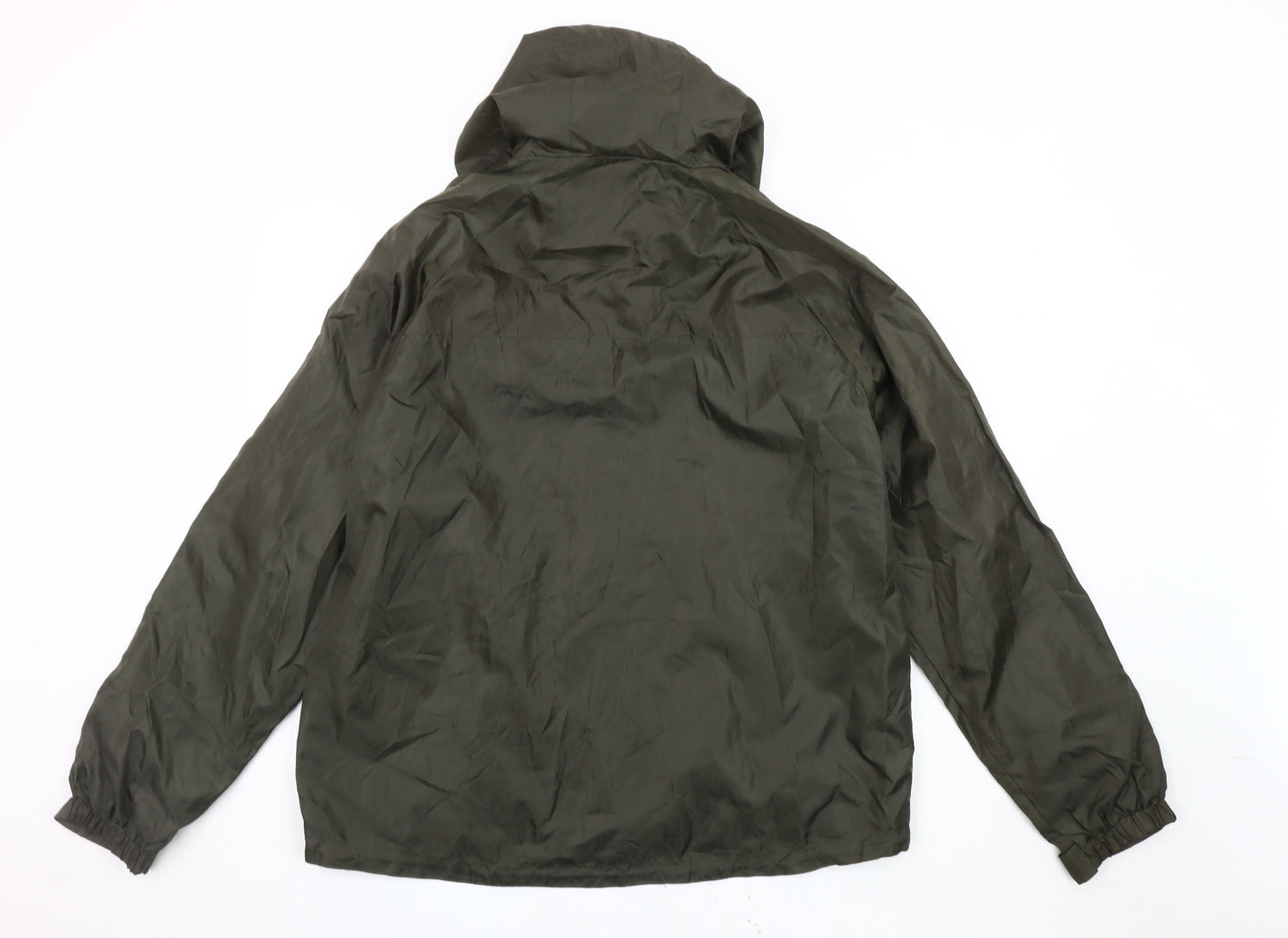 Outdoor Essentials Men's Green Rain Coat Jacket L