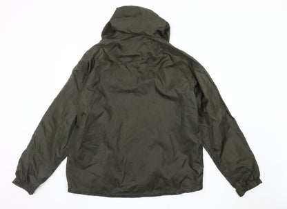 Outdoor Essentials Men's Green Rain Coat Jacket L