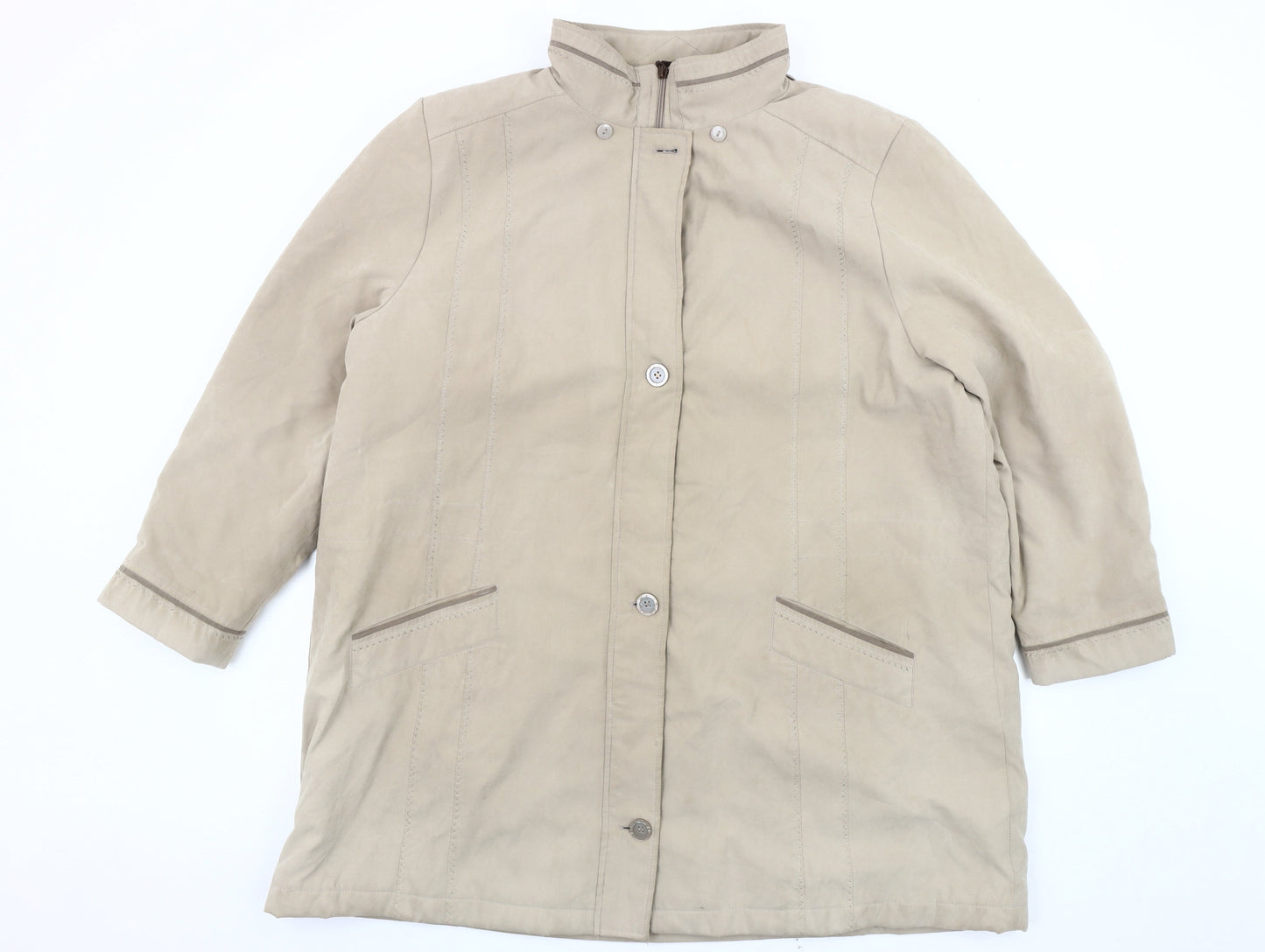 Womens UK Size XL Bonmarché Beige Overcoat
