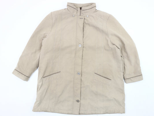 Womens UK Size XL Bonmarché Beige Overcoat