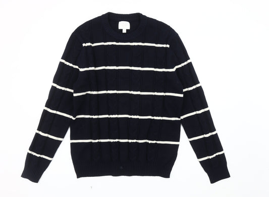 Marks and Spencer Men's Blue L Pullover Jumper