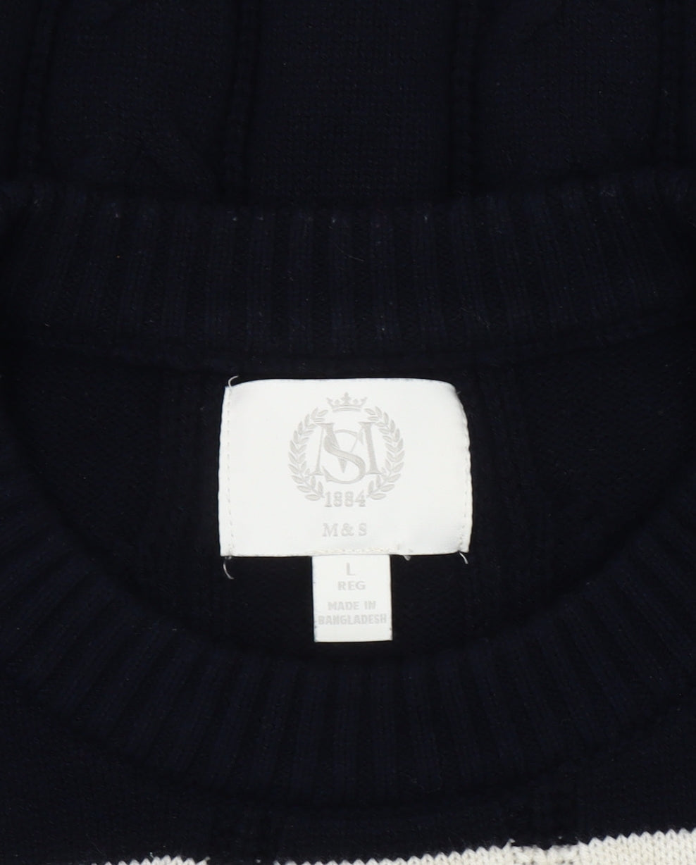 Marks and Spencer Men's Blue L Pullover Jumper