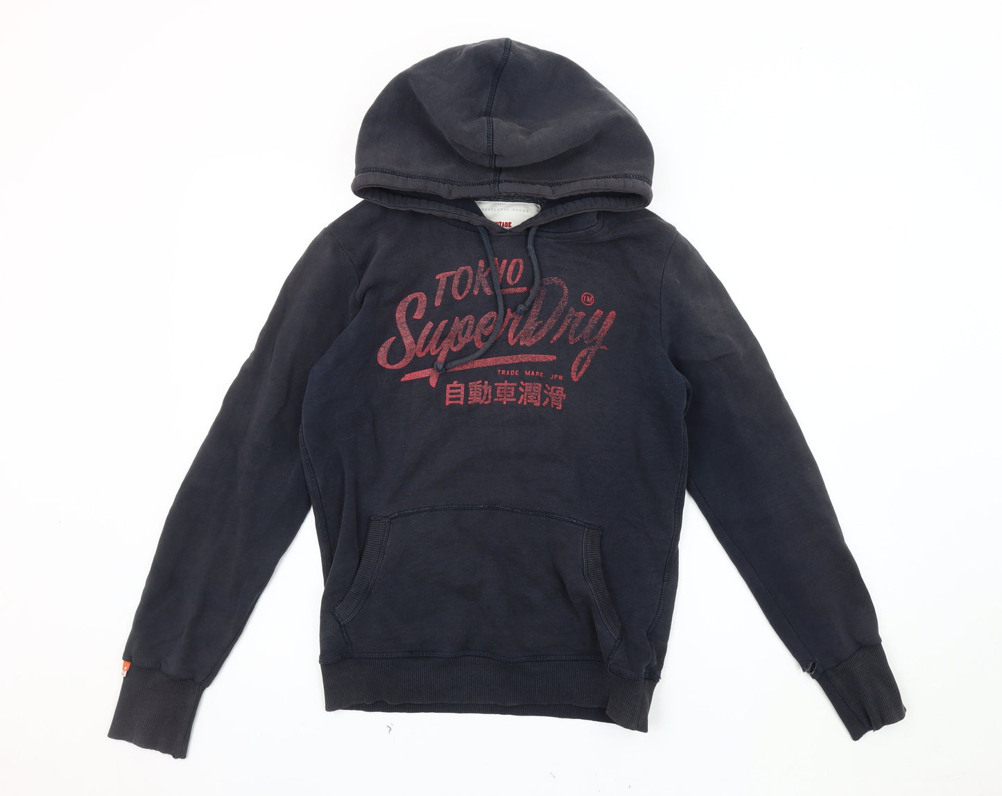 Mens UK Size M Superdry Black Pullover Hoodie