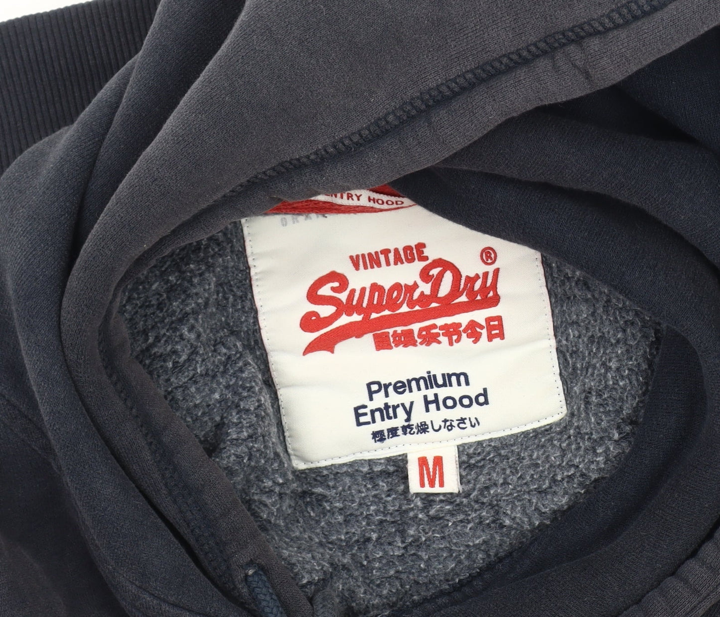 Mens UK Size M Superdry Black Pullover Hoodie