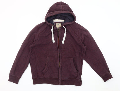 Mens UK Size L Marks and Spencer Burgundy Hooded