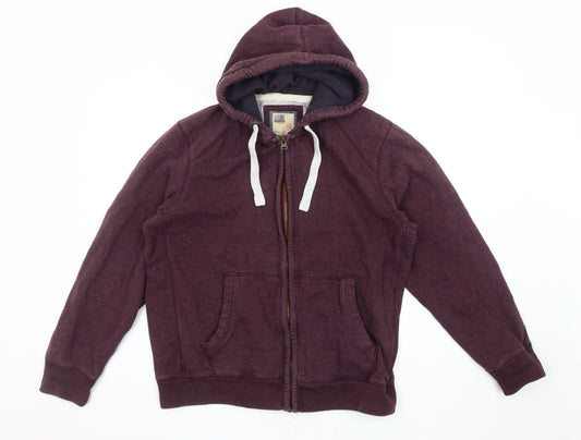 Mens UK Size L Marks and Spencer Burgundy Hooded
