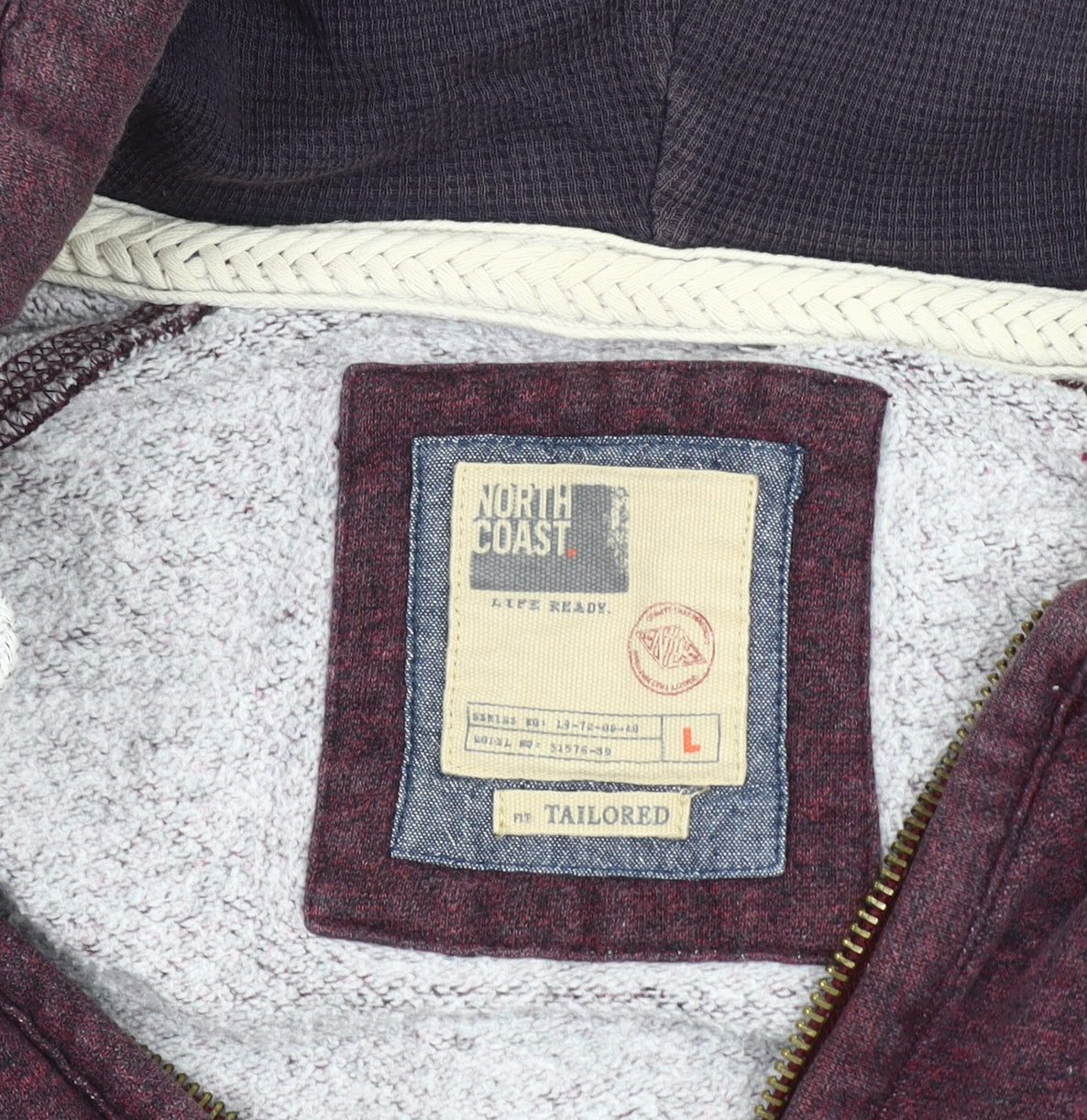 Mens UK Size L Marks and Spencer Burgundy Hooded