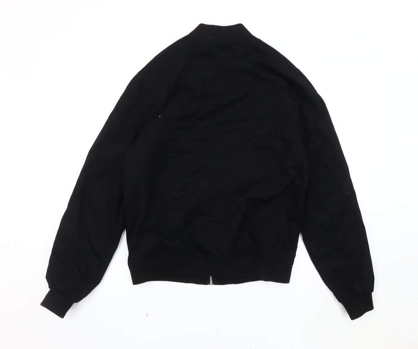 ASOS DESIGN Black Bomber Jacket, Unisex S, Casual Classic