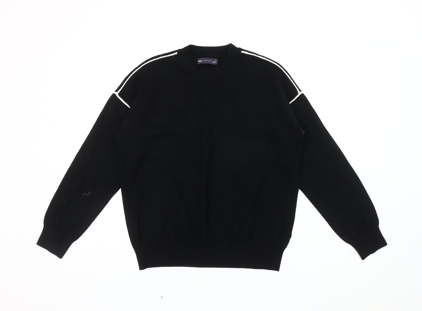 Womens UK Size M Marks and Spencer Black Pullover Jumper