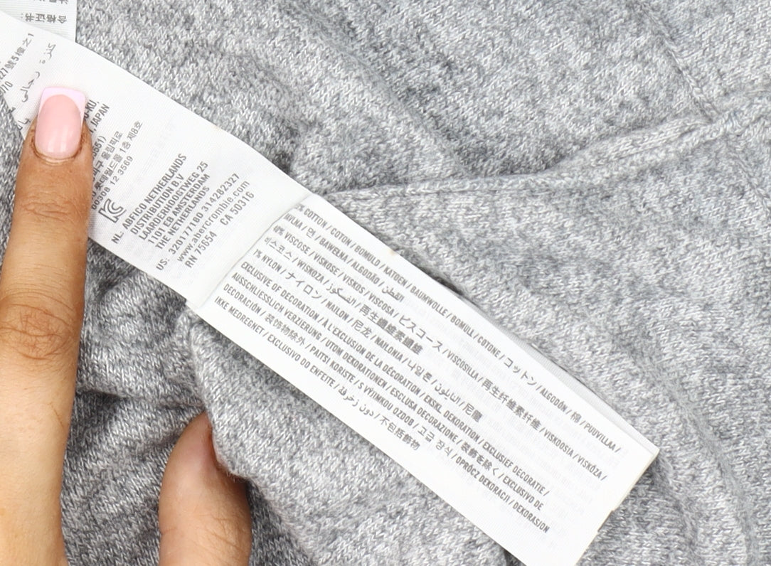 Hollister Men's Grey XS Pullover Jumper Crew Neck