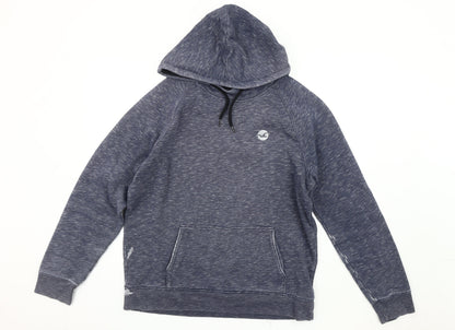 Mens UK Size L Hollister Blue Pullover Hoodie