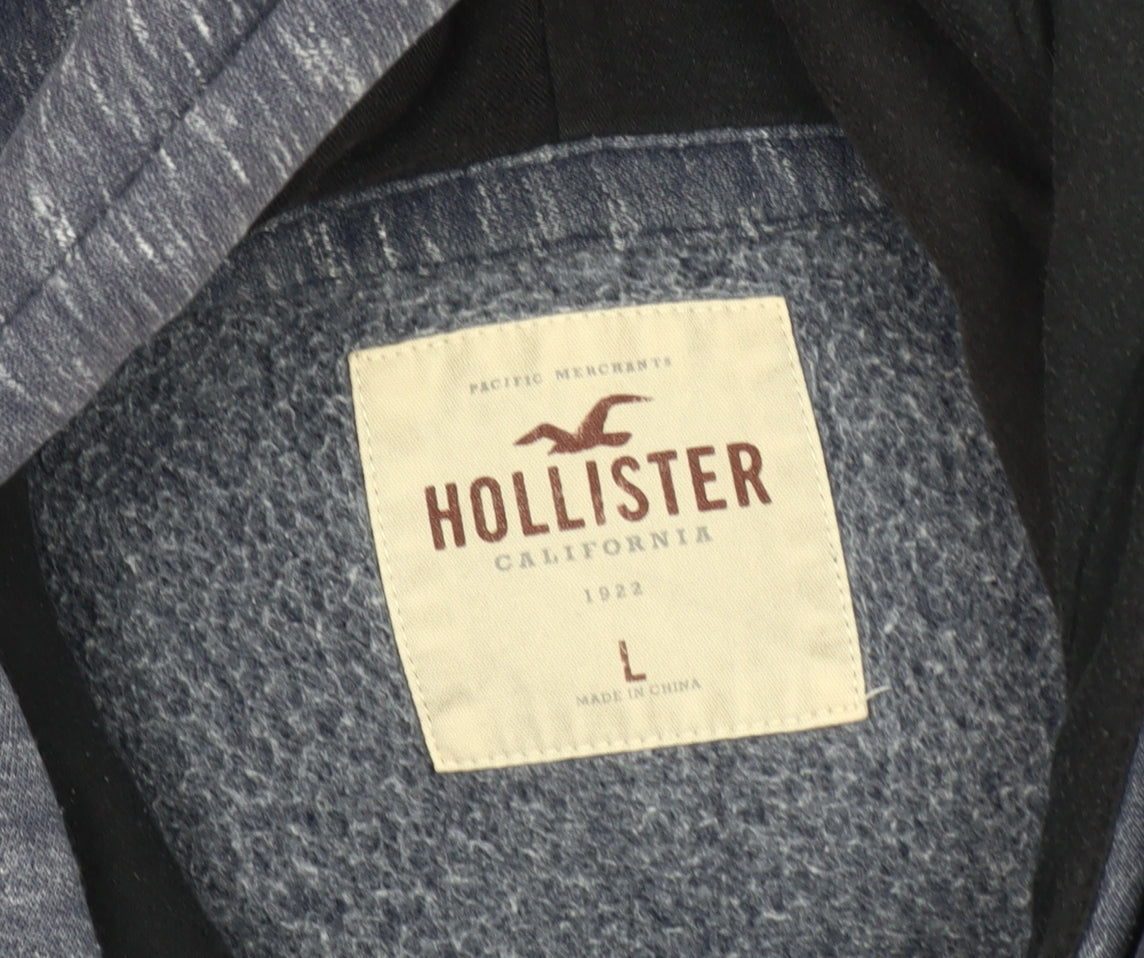 Mens UK Size L Hollister Blue Pullover Hoodie