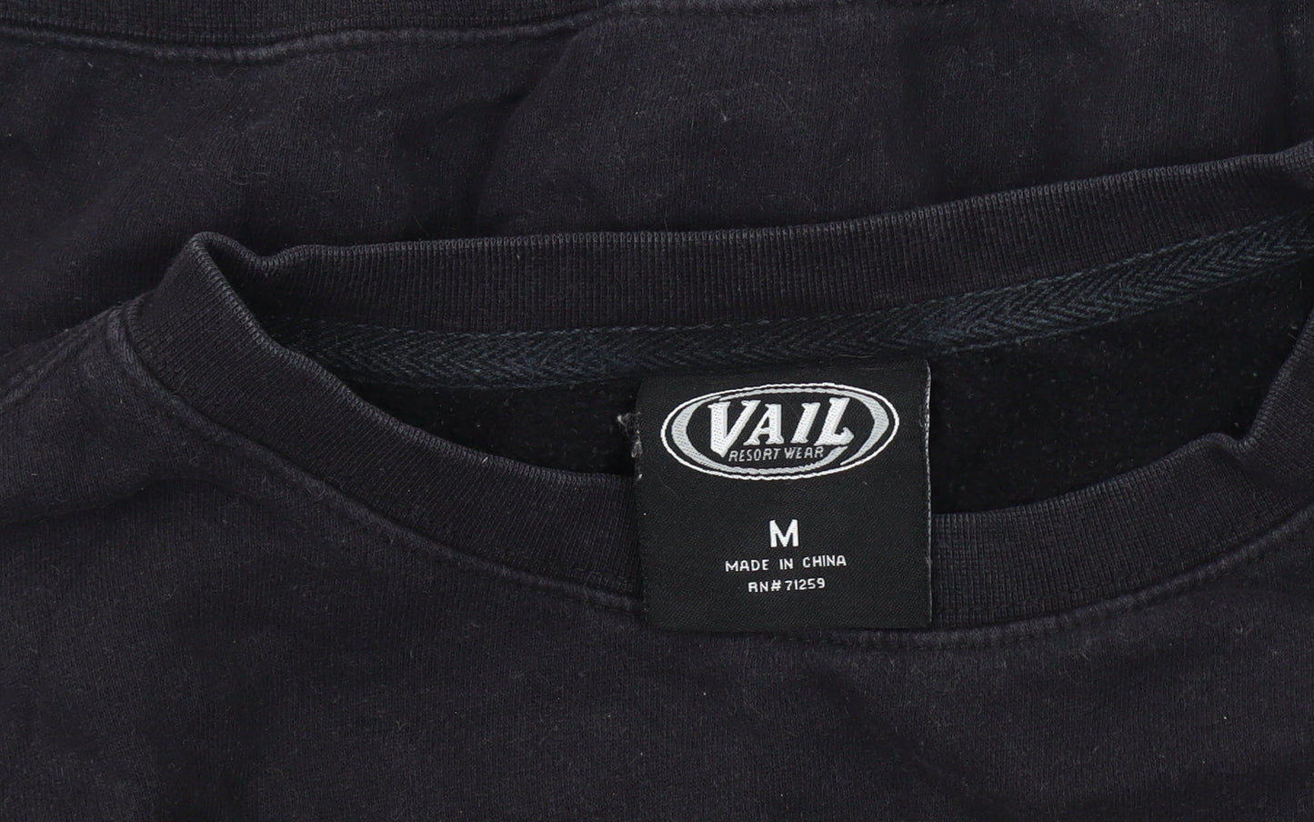 Vail Resort Wear Unisex Black Sweatshirt M